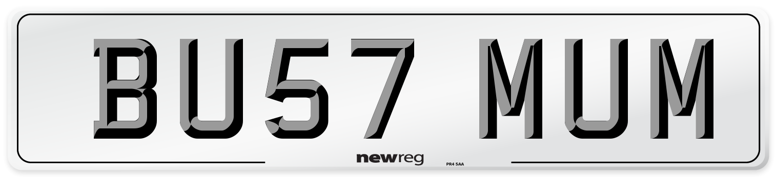 BU57 MUM Number Plate from New Reg